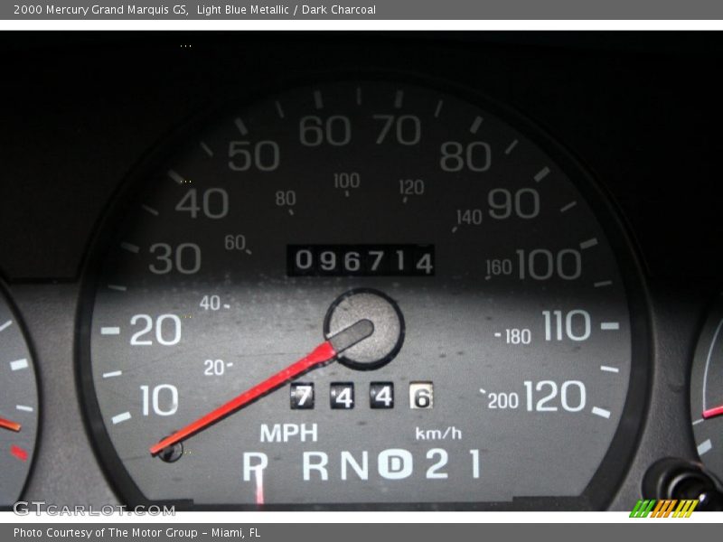 Light Blue Metallic / Dark Charcoal 2000 Mercury Grand Marquis GS