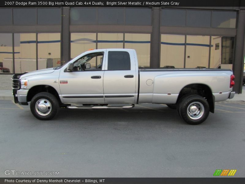 Bright Silver Metallic / Medium Slate Gray 2007 Dodge Ram 3500 Big Horn Quad Cab 4x4 Dually