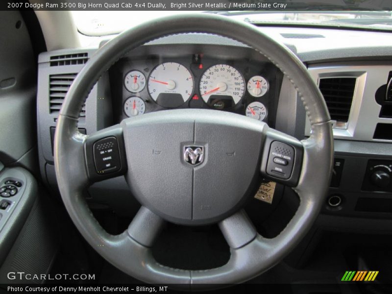 Bright Silver Metallic / Medium Slate Gray 2007 Dodge Ram 3500 Big Horn Quad Cab 4x4 Dually