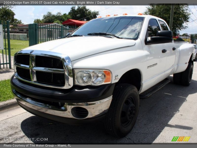 Bright White / Dark Slate Gray 2004 Dodge Ram 3500 ST Quad Cab 4x4 Dually