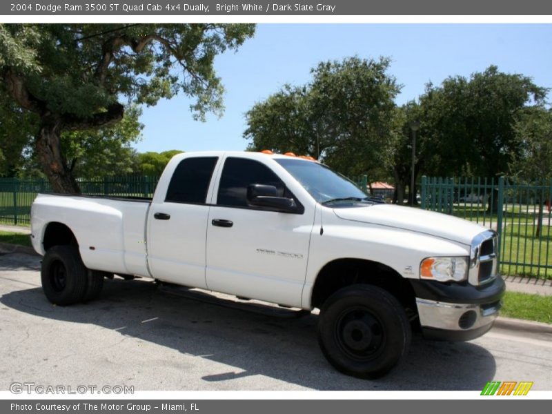 Bright White / Dark Slate Gray 2004 Dodge Ram 3500 ST Quad Cab 4x4 Dually