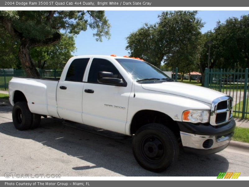 Bright White / Dark Slate Gray 2004 Dodge Ram 3500 ST Quad Cab 4x4 Dually