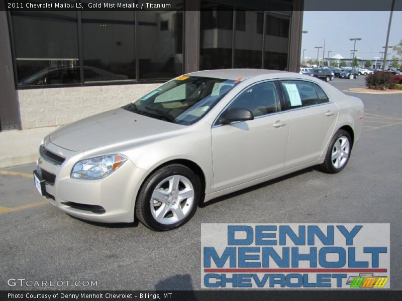 Gold Mist Metallic / Titanium 2011 Chevrolet Malibu LS