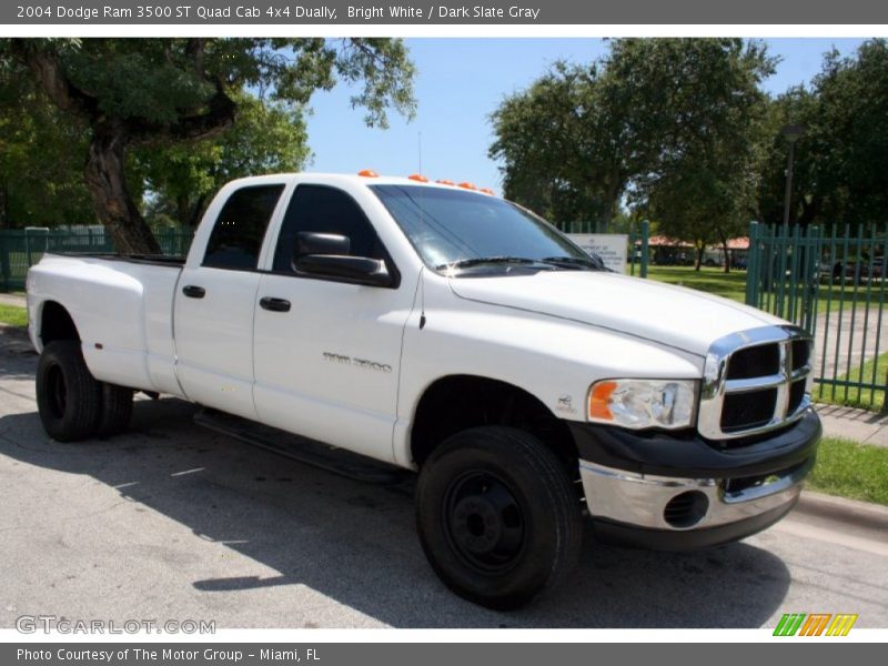 Bright White / Dark Slate Gray 2004 Dodge Ram 3500 ST Quad Cab 4x4 Dually