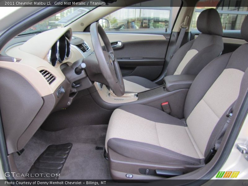 Gold Mist Metallic / Titanium 2011 Chevrolet Malibu LS