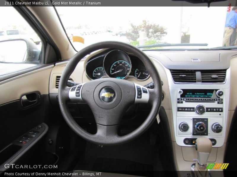 Gold Mist Metallic / Titanium 2011 Chevrolet Malibu LS