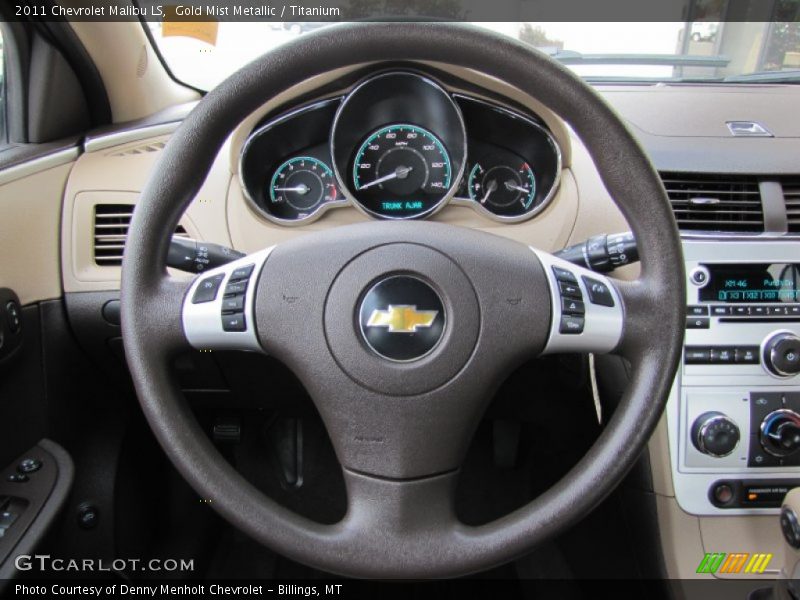Gold Mist Metallic / Titanium 2011 Chevrolet Malibu LS