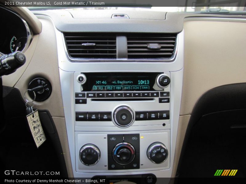 Gold Mist Metallic / Titanium 2011 Chevrolet Malibu LS