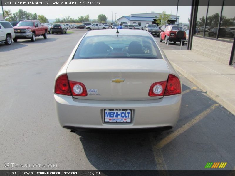 Gold Mist Metallic / Titanium 2011 Chevrolet Malibu LS