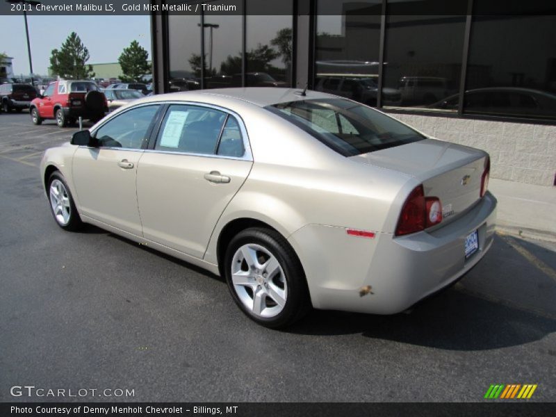 Gold Mist Metallic / Titanium 2011 Chevrolet Malibu LS