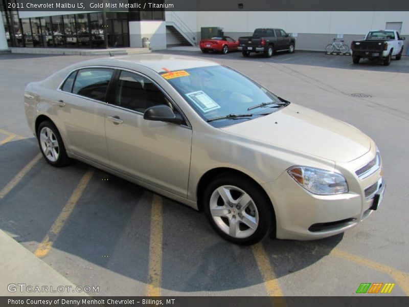 Gold Mist Metallic / Titanium 2011 Chevrolet Malibu LS