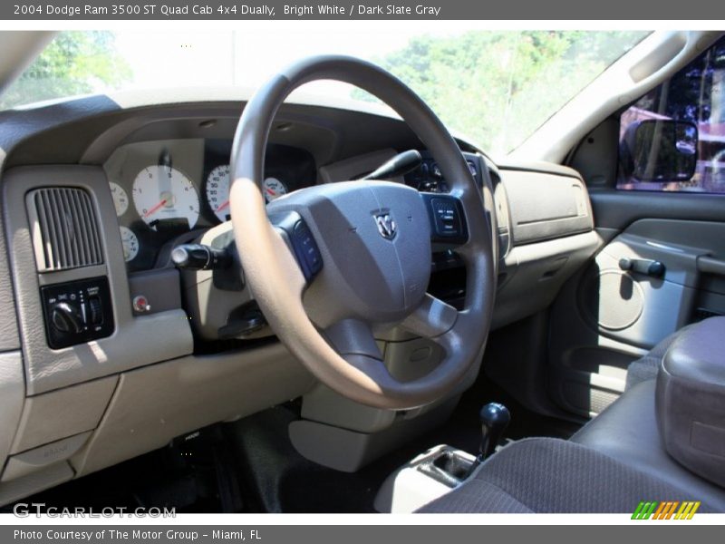 Bright White / Dark Slate Gray 2004 Dodge Ram 3500 ST Quad Cab 4x4 Dually