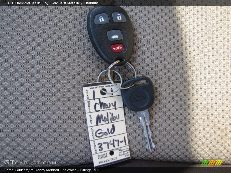 Gold Mist Metallic / Titanium 2011 Chevrolet Malibu LS