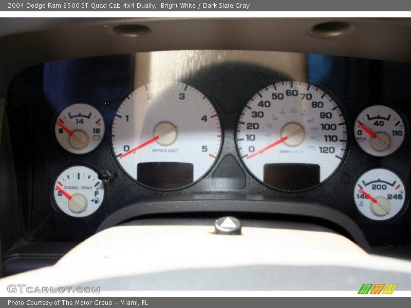 Bright White / Dark Slate Gray 2004 Dodge Ram 3500 ST Quad Cab 4x4 Dually