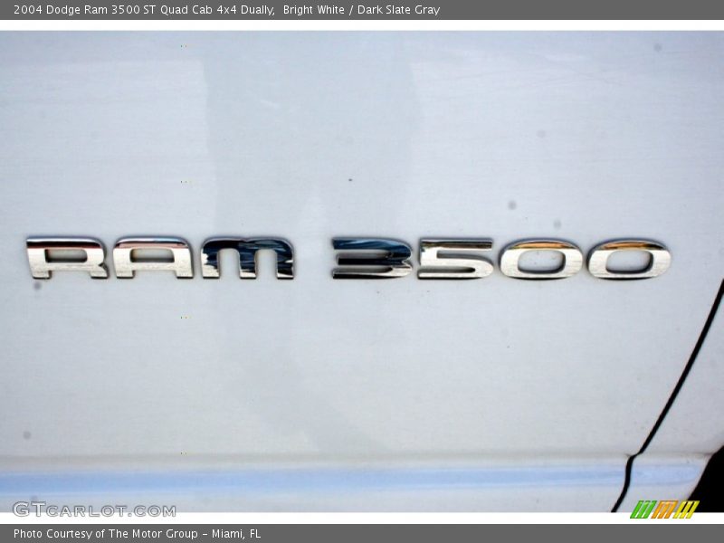 Bright White / Dark Slate Gray 2004 Dodge Ram 3500 ST Quad Cab 4x4 Dually