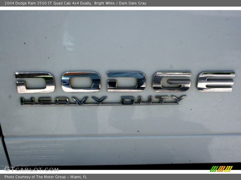 Bright White / Dark Slate Gray 2004 Dodge Ram 3500 ST Quad Cab 4x4 Dually
