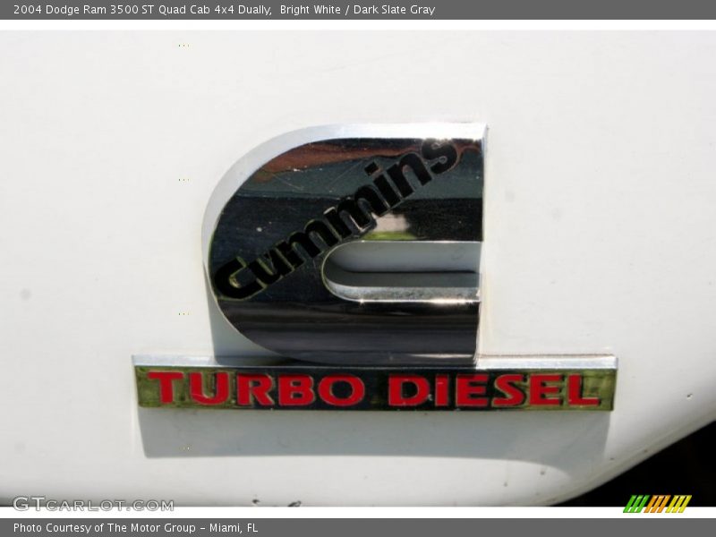 Bright White / Dark Slate Gray 2004 Dodge Ram 3500 ST Quad Cab 4x4 Dually