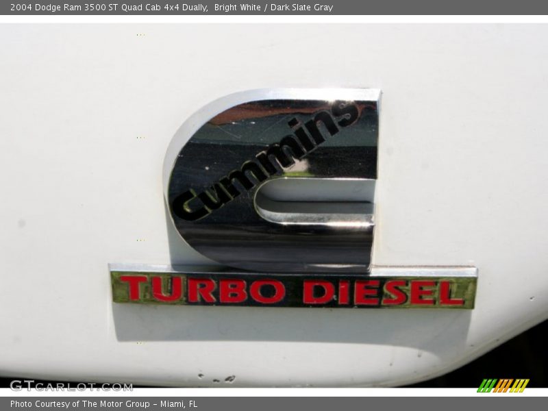 Bright White / Dark Slate Gray 2004 Dodge Ram 3500 ST Quad Cab 4x4 Dually