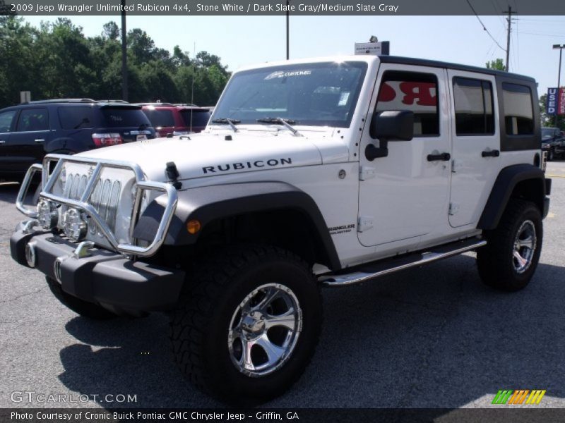 Stone White / Dark Slate Gray/Medium Slate Gray 2009 Jeep Wrangler Unlimited Rubicon 4x4
