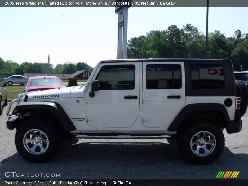 Stone White / Dark Slate Gray/Medium Slate Gray 2009 Jeep Wrangler Unlimited Rubicon 4x4