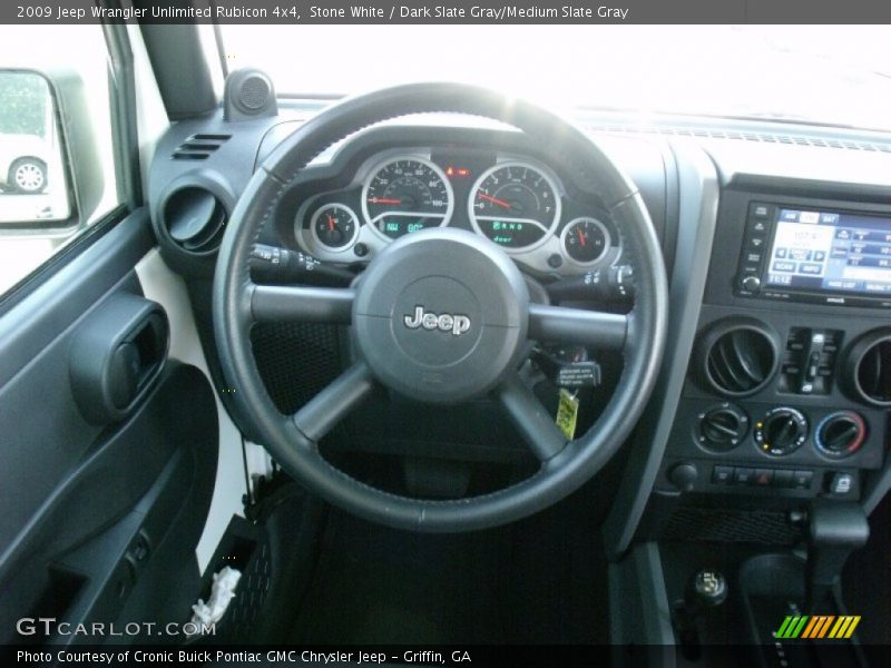 Stone White / Dark Slate Gray/Medium Slate Gray 2009 Jeep Wrangler Unlimited Rubicon 4x4