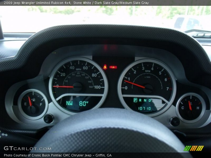 Stone White / Dark Slate Gray/Medium Slate Gray 2009 Jeep Wrangler Unlimited Rubicon 4x4
