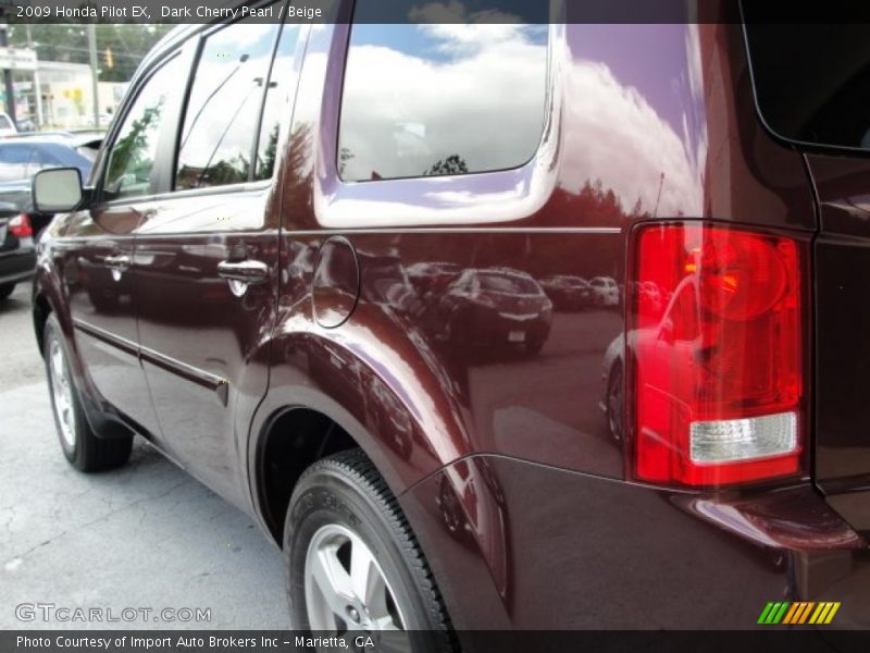 Dark Cherry Pearl / Beige 2009 Honda Pilot EX