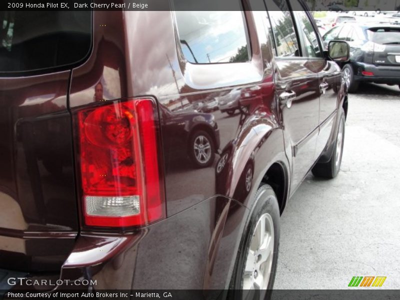 Dark Cherry Pearl / Beige 2009 Honda Pilot EX
