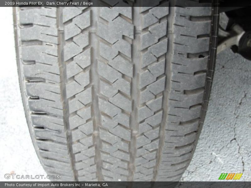 Dark Cherry Pearl / Beige 2009 Honda Pilot EX