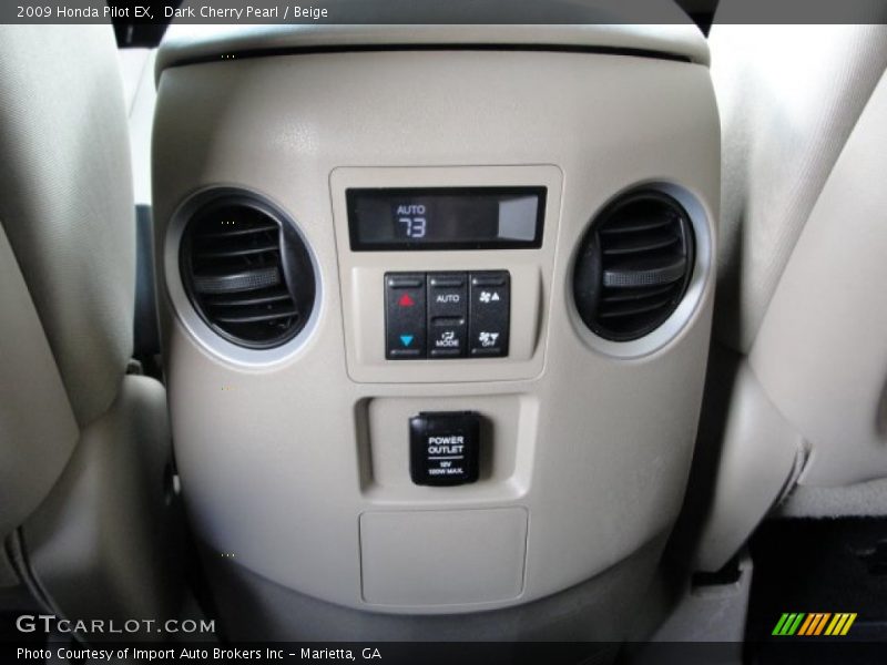 Dark Cherry Pearl / Beige 2009 Honda Pilot EX