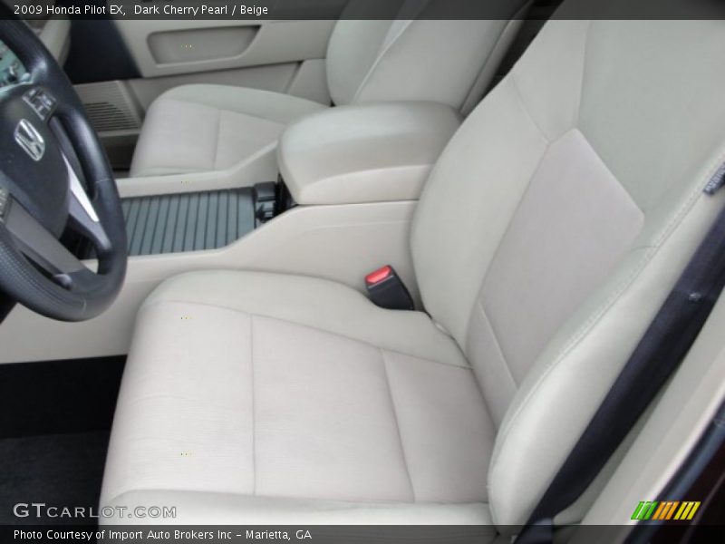 Dark Cherry Pearl / Beige 2009 Honda Pilot EX