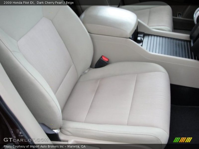 Dark Cherry Pearl / Beige 2009 Honda Pilot EX