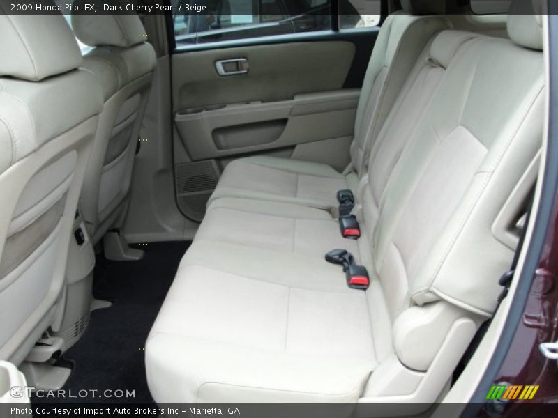 Dark Cherry Pearl / Beige 2009 Honda Pilot EX