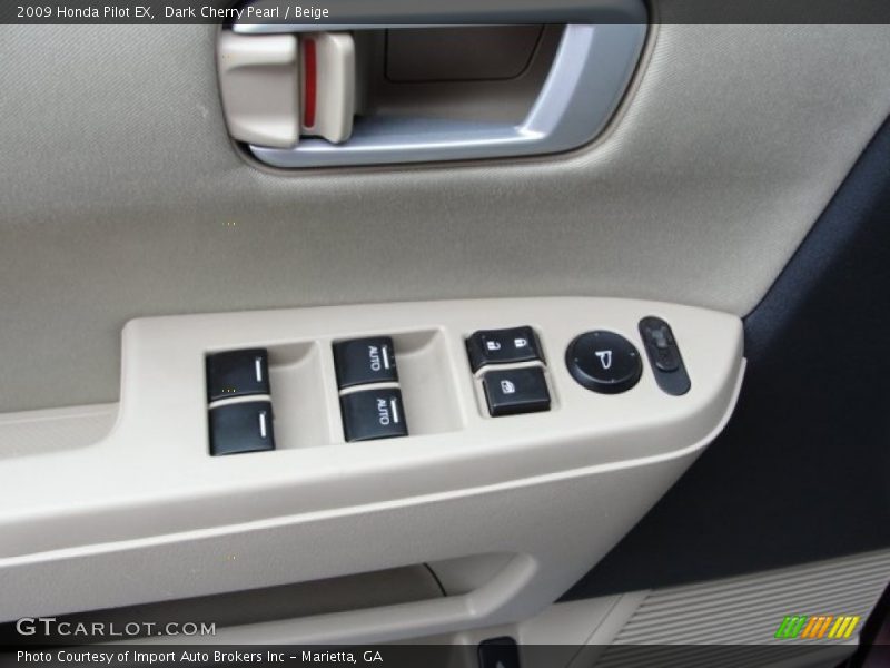 Dark Cherry Pearl / Beige 2009 Honda Pilot EX