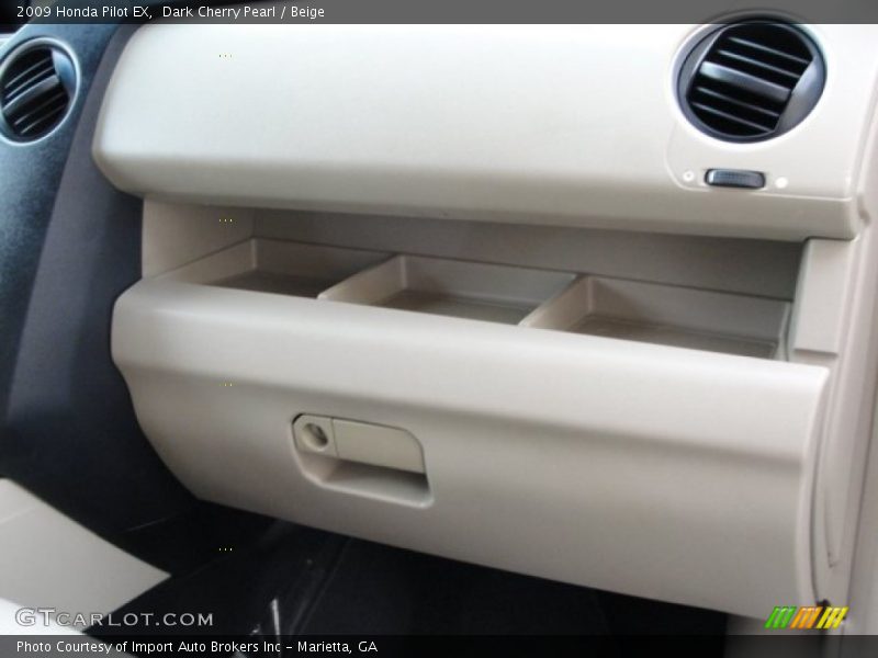 Dark Cherry Pearl / Beige 2009 Honda Pilot EX