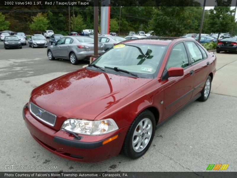 Red / Taupe/Light Taupe 2002 Volvo S40 1.9T