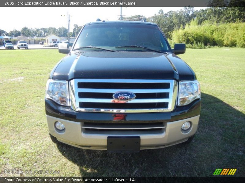 Black / Charcoal Black Leather/Camel 2009 Ford Expedition Eddie Bauer
