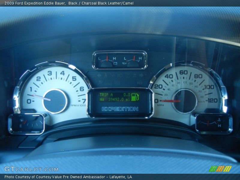 Black / Charcoal Black Leather/Camel 2009 Ford Expedition Eddie Bauer