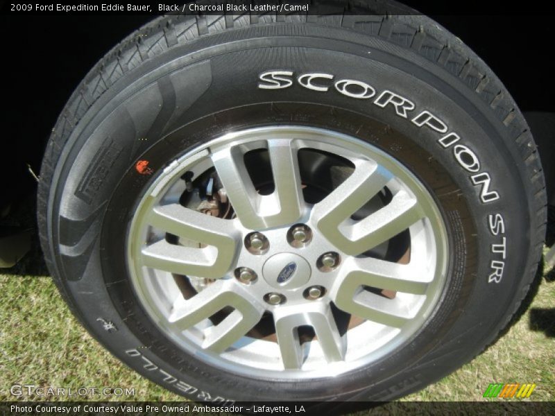 Black / Charcoal Black Leather/Camel 2009 Ford Expedition Eddie Bauer