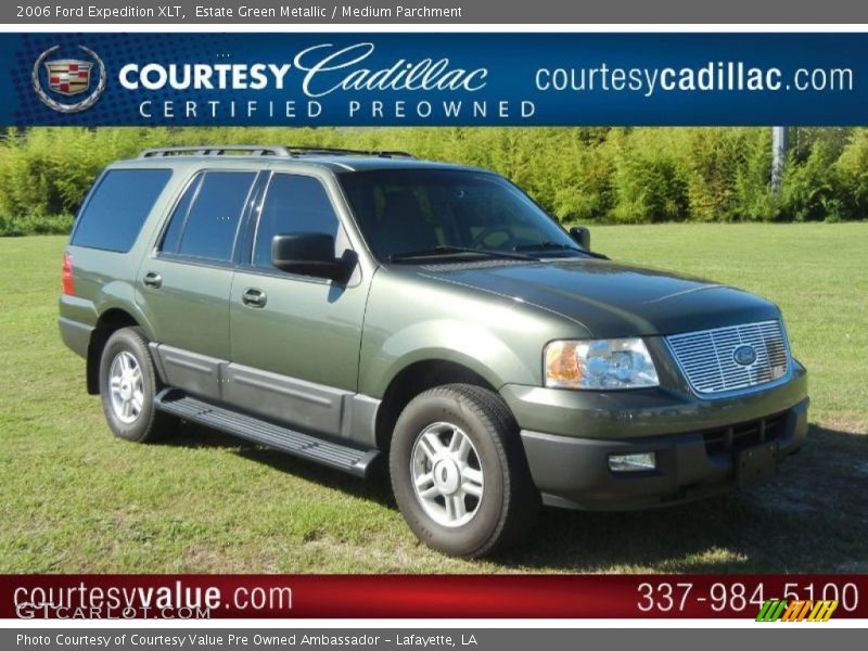 Estate Green Metallic / Medium Parchment 2006 Ford Expedition XLT