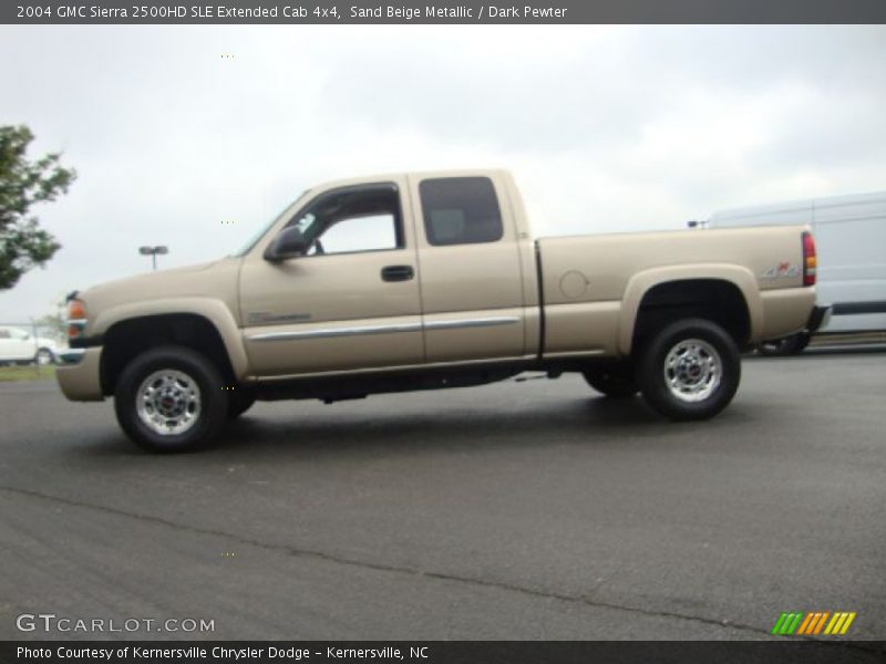 Sand Beige Metallic / Dark Pewter 2004 GMC Sierra 2500HD SLE Extended Cab 4x4