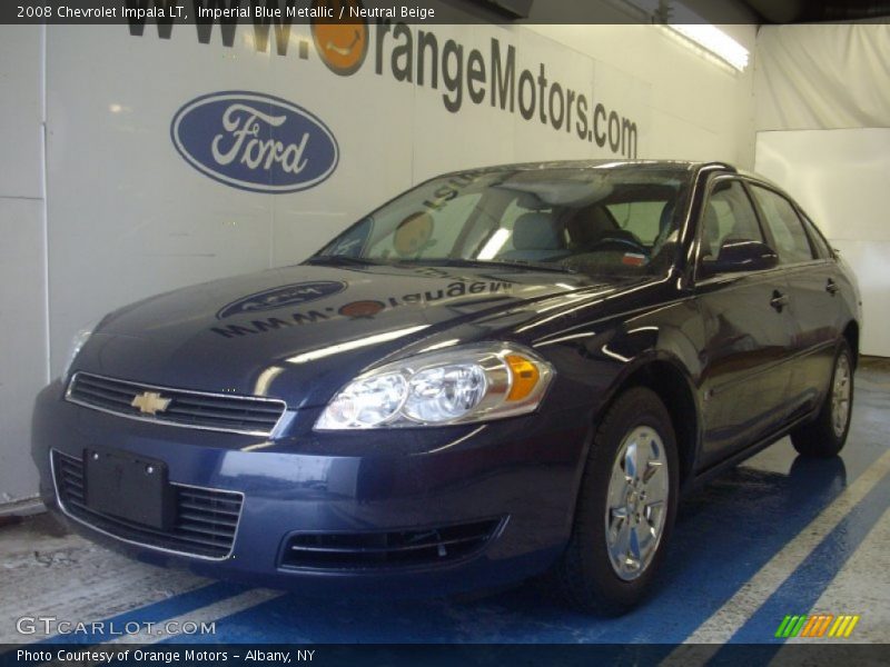 Imperial Blue Metallic / Neutral Beige 2008 Chevrolet Impala LT