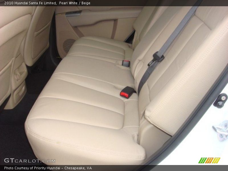 Pearl White / Beige 2010 Hyundai Santa Fe Limited