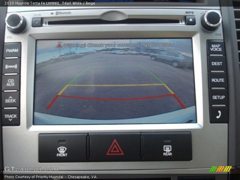Pearl White / Beige 2010 Hyundai Santa Fe Limited