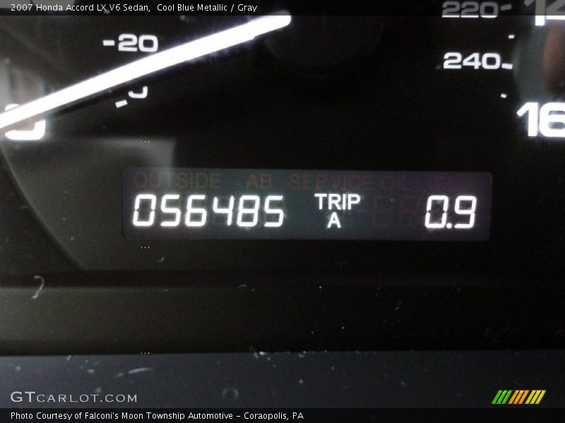 Cool Blue Metallic / Gray 2007 Honda Accord LX V6 Sedan