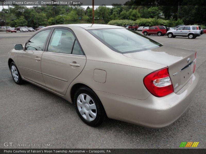 Desert Sand Mica / Taupe 2003 Toyota Camry LE