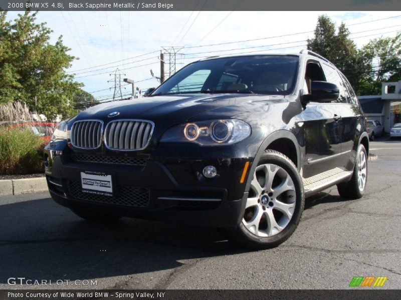 Black Sapphire Metallic / Sand Beige 2008 BMW X5 4.8i
