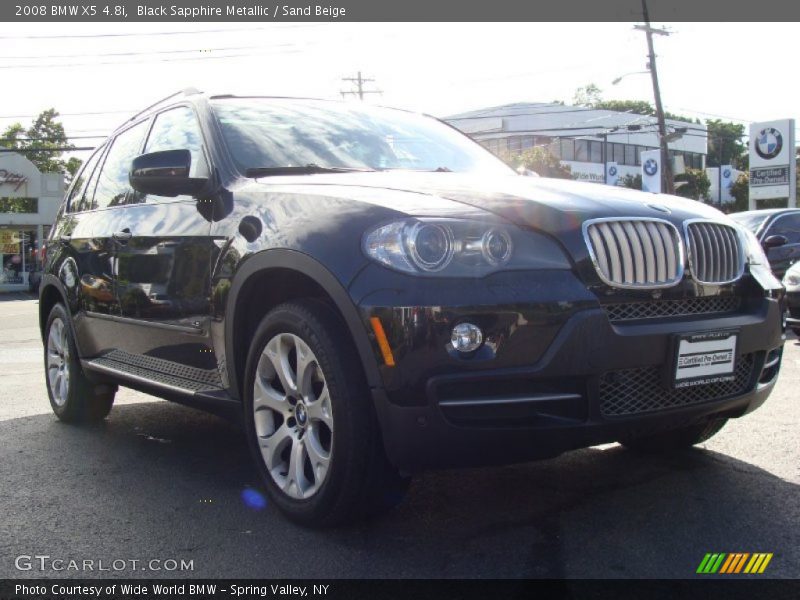 Black Sapphire Metallic / Sand Beige 2008 BMW X5 4.8i