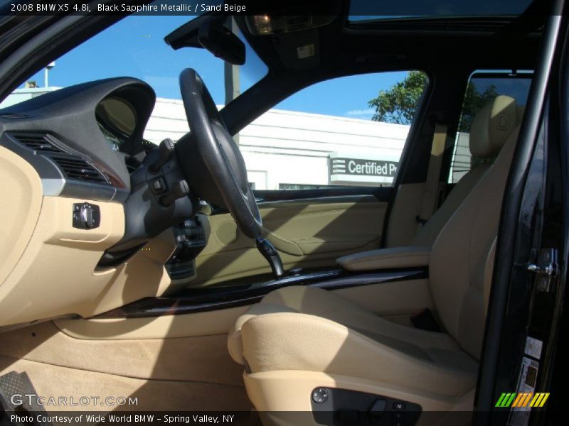 Black Sapphire Metallic / Sand Beige 2008 BMW X5 4.8i