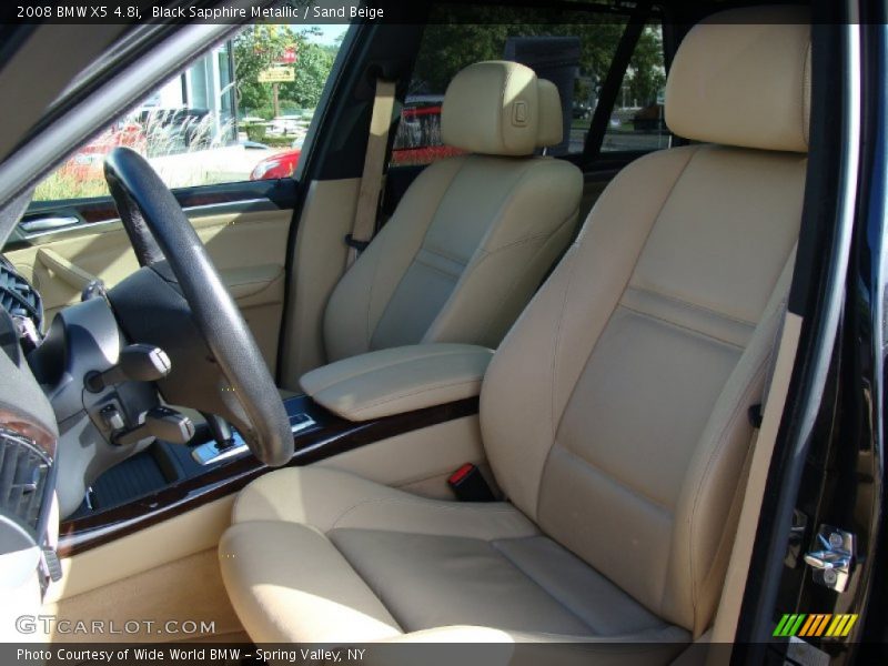 Black Sapphire Metallic / Sand Beige 2008 BMW X5 4.8i